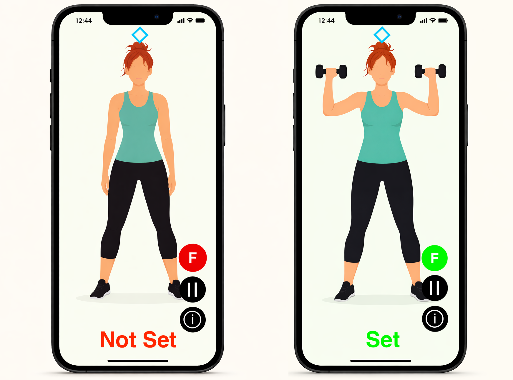 Body positioning illustration showing where to prop your phone